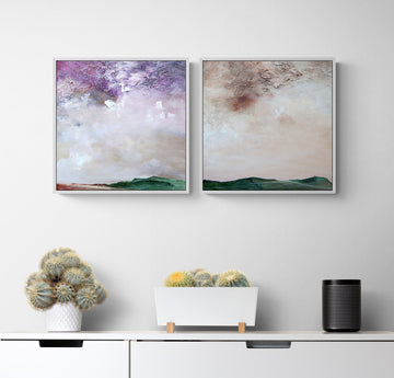 Autumn Air and Spring Air (2 Paintings - each 40X40CM) 