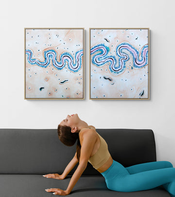 Meandering The Dry Beds (Diptych)