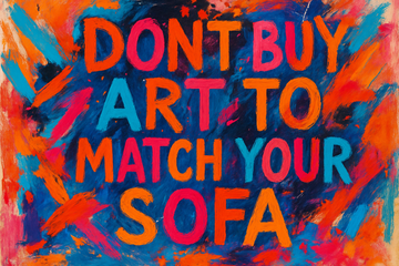 Don’t buy art to match your sofa!
