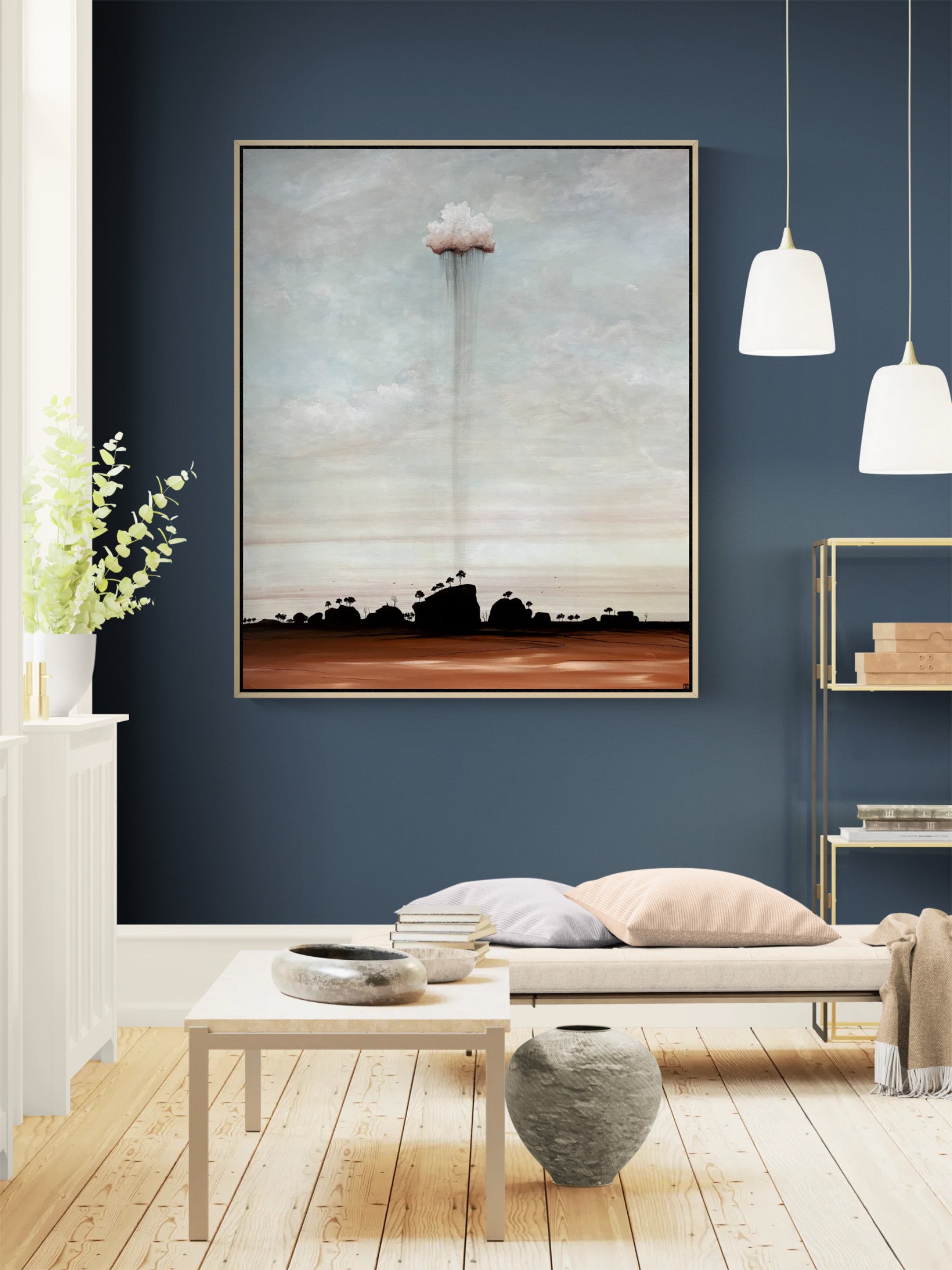 A Moment Between by Tania Chanter.
Original, acrylic on canvas, 100x120cm textured abstract landscape.