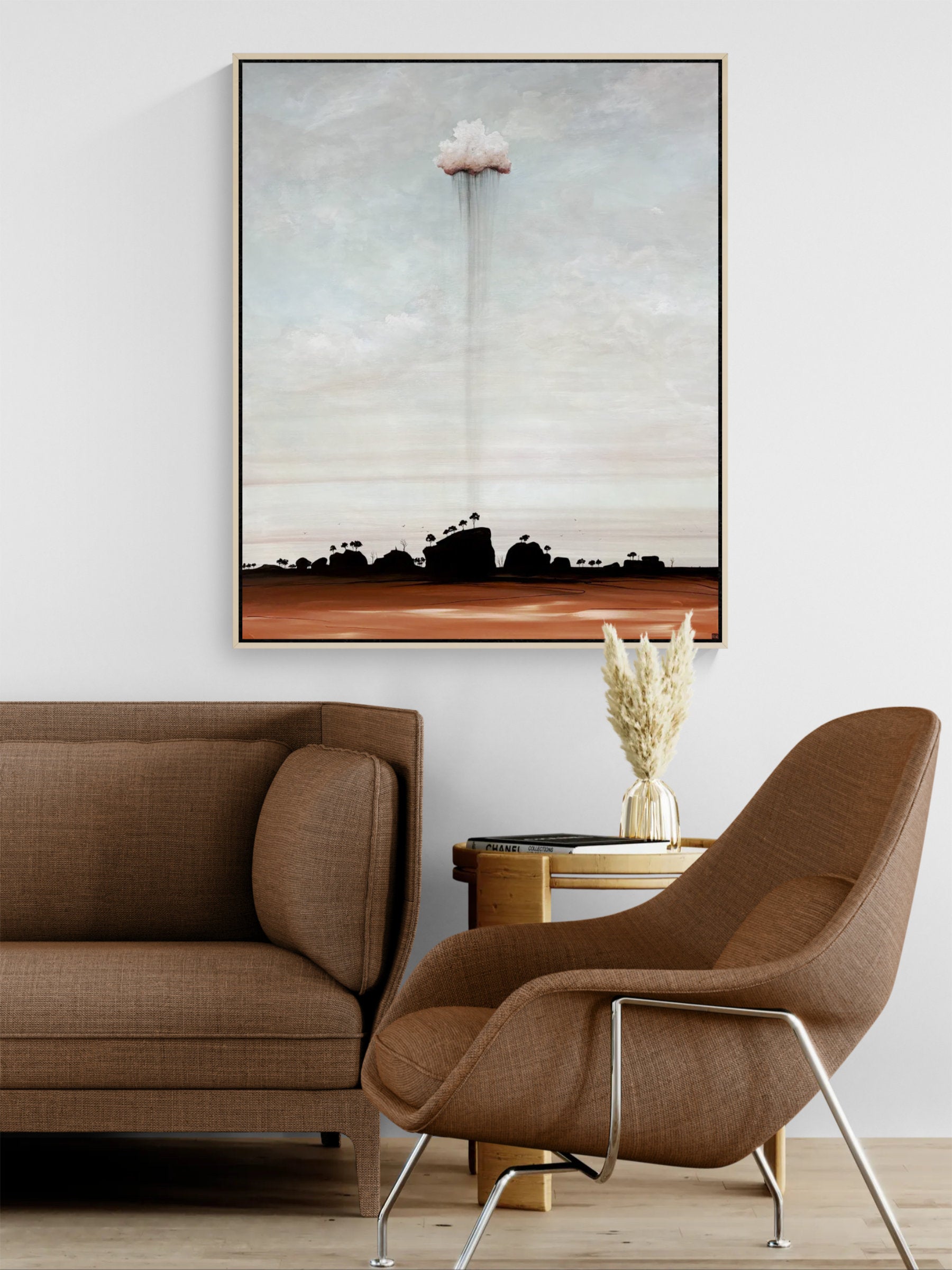 A Moment Between by Tania Chanter.
Original, acrylic on canvas, 100x120cm textured abstract landscape.