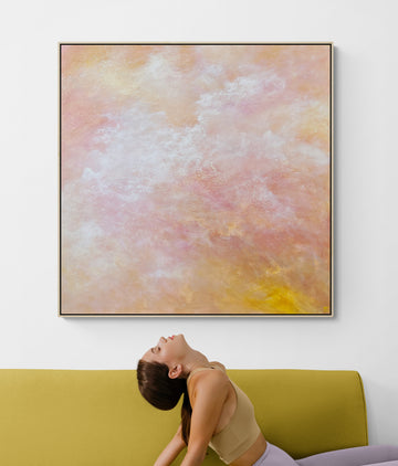 Clouds of Amber Dawn (100X100cm)