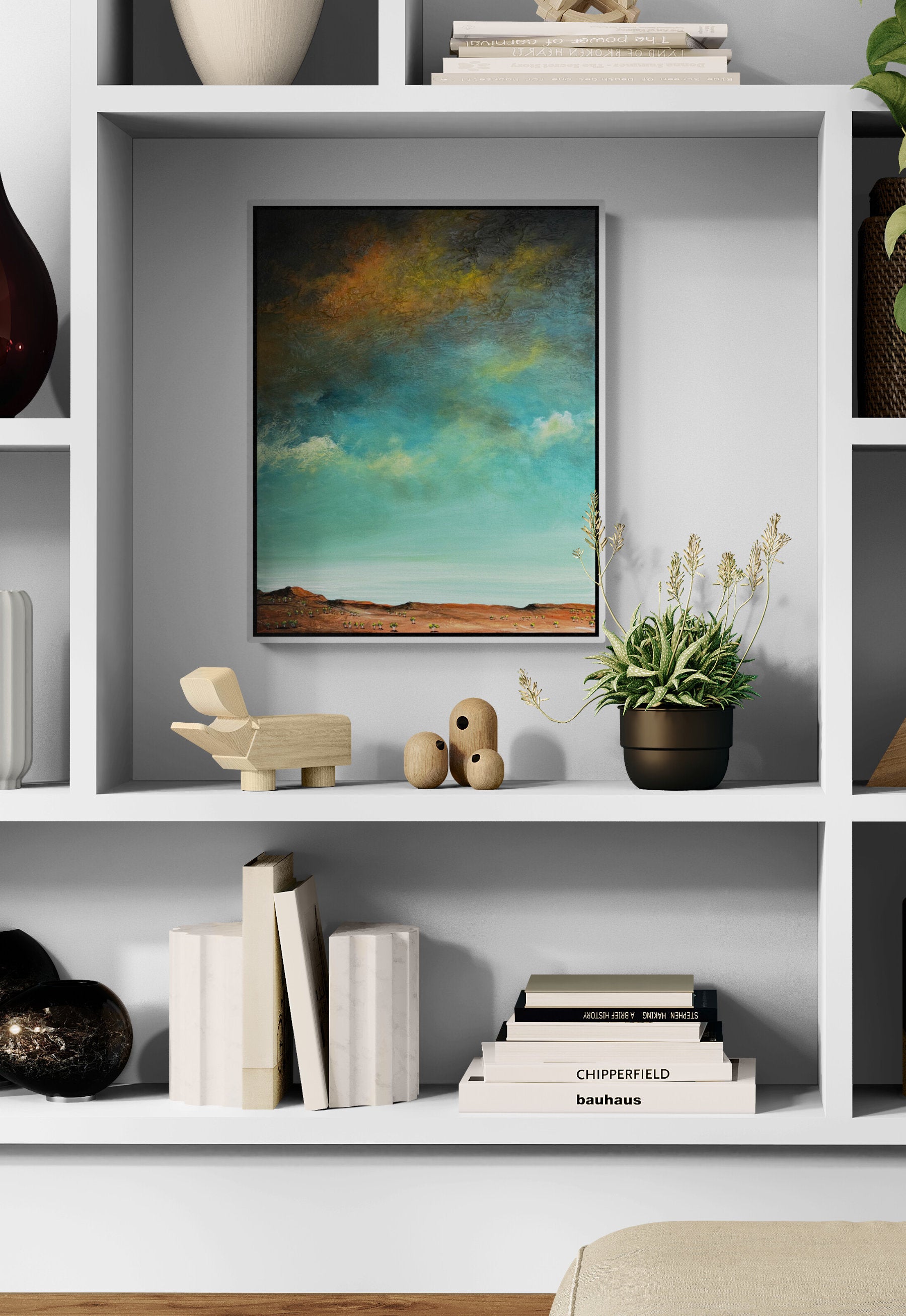 Country At Ease by Australian artist Tania Chanter, original, acrylic on canvas, 40x50cm, abstract landscape.
