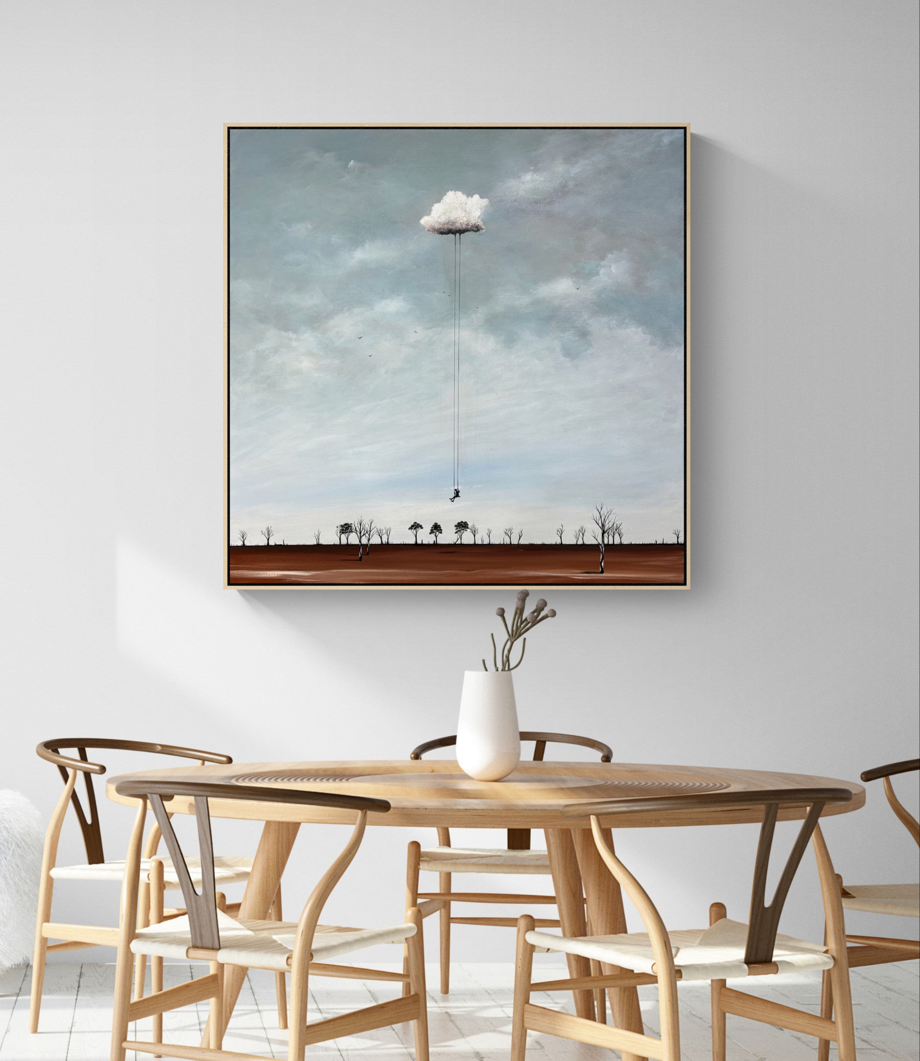 Held By Hope by Australian artist Tania Chanter, original, 90x90cm, acrylic on canvas, textured abstract landscape. 