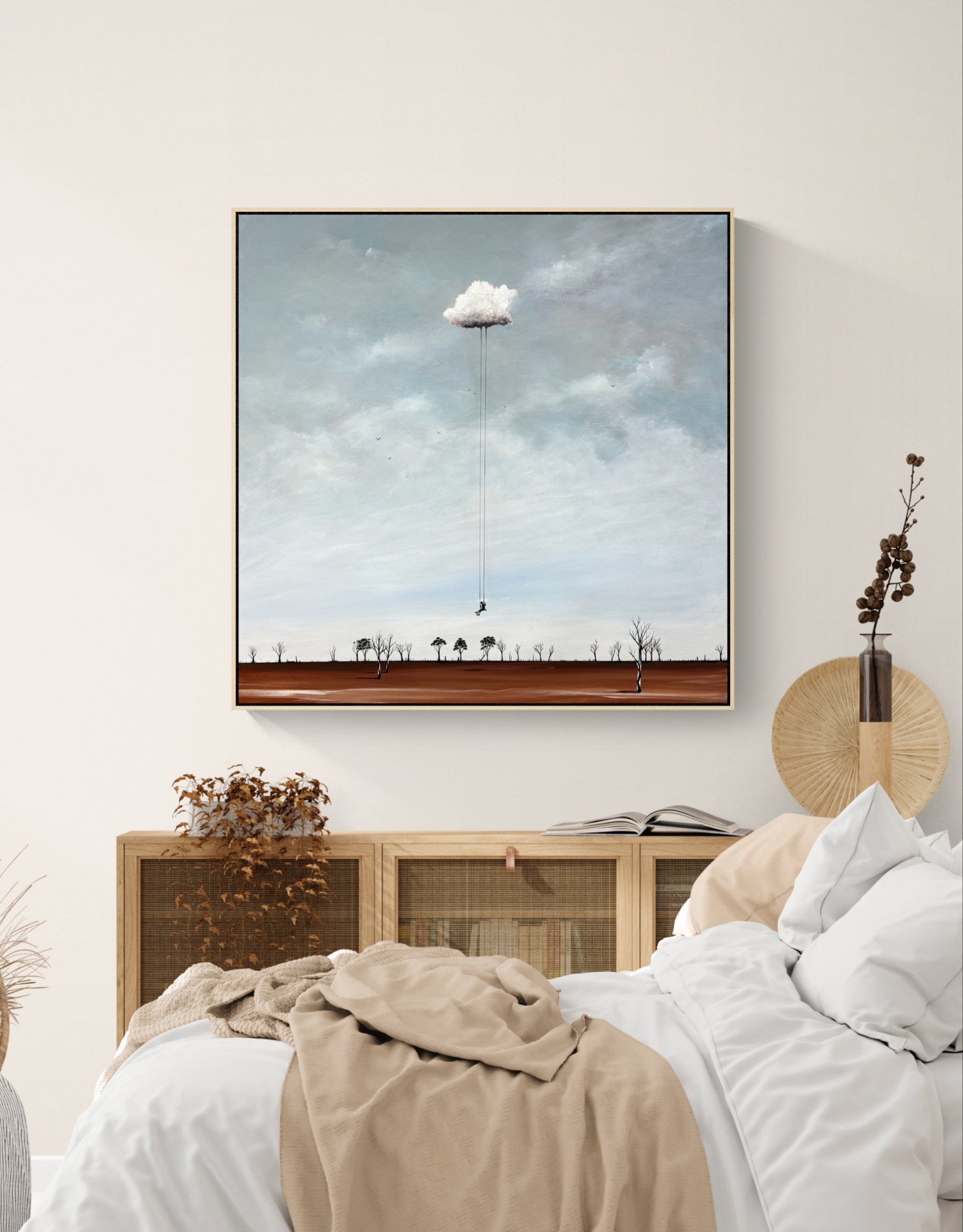 Held By Hope by Australian artist Tania Chanter, original, 90x90cm, acrylic on canvas, textured abstract landscape. 