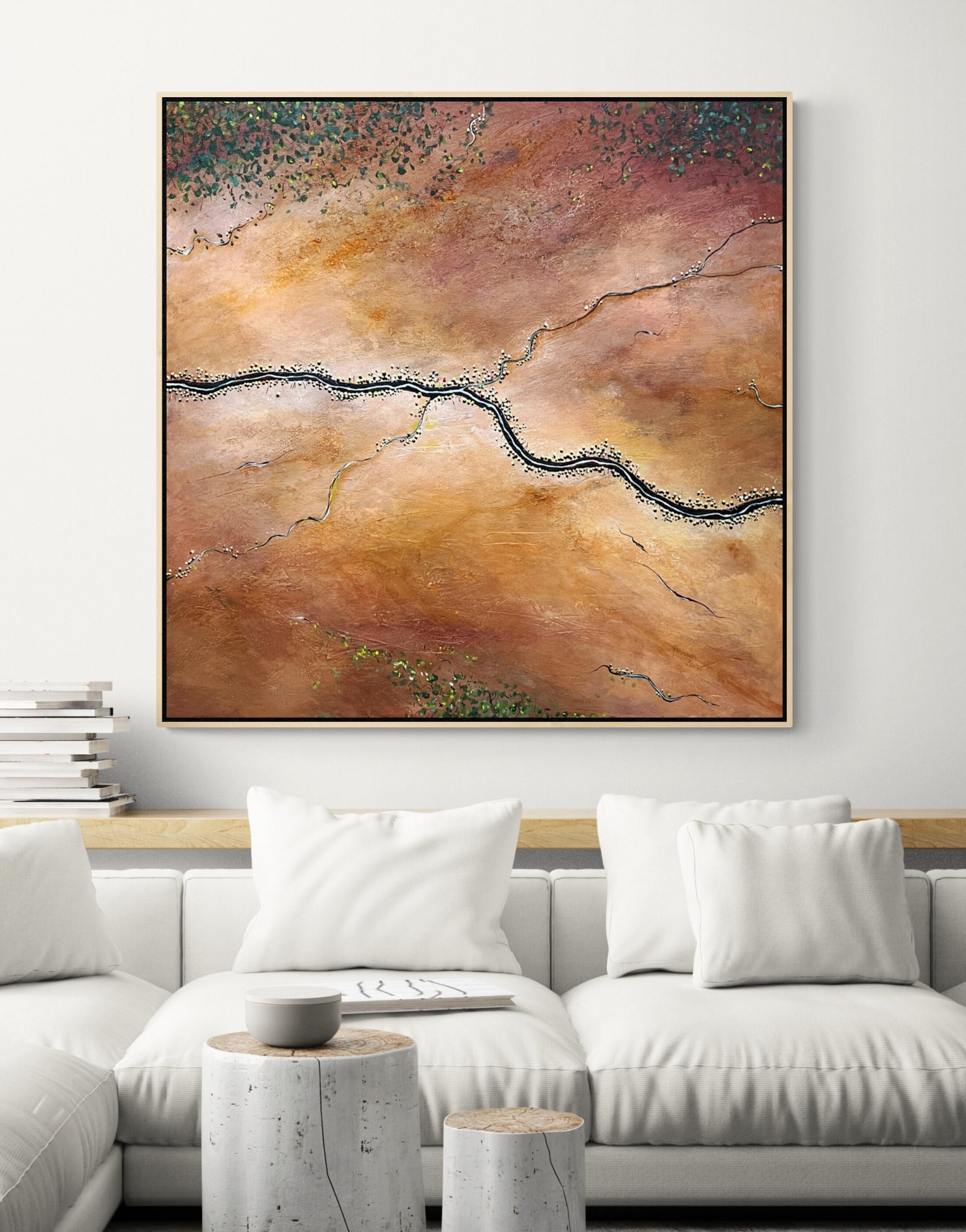 Ironbark Shadows (100x100cm)