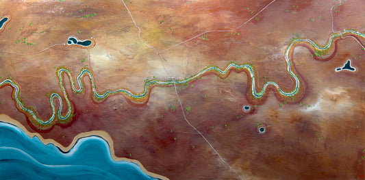 Meandering Across The Plains (180x90cm)