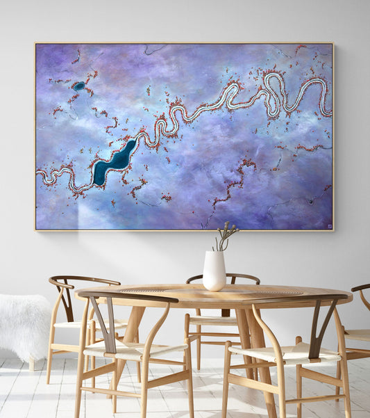 Meandering Lavender Blue (160X100CM)