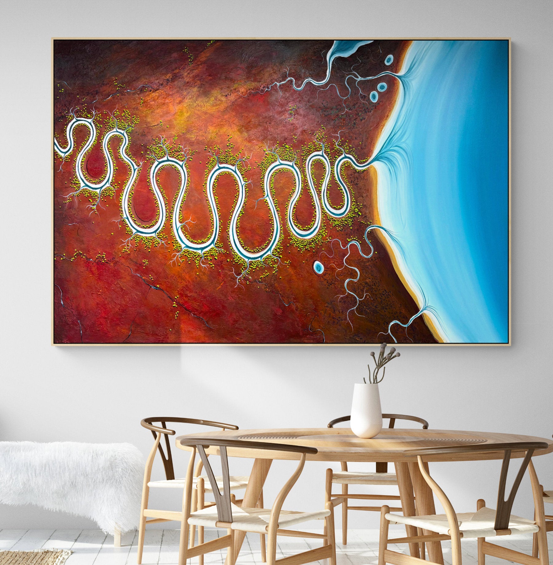 Of Fire, Clay and Time by Australian artist Tania Chanter. Original, acrylic on canvas, 180x120cm.
