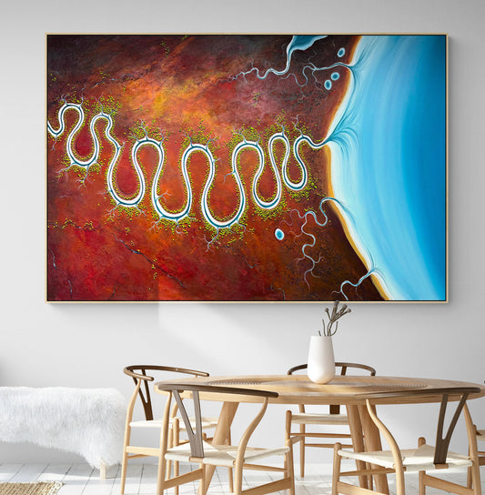Of Fire, Clay and Time by Australian artist Tania Chanter. Original, acrylic on canvas, 180x120cm.