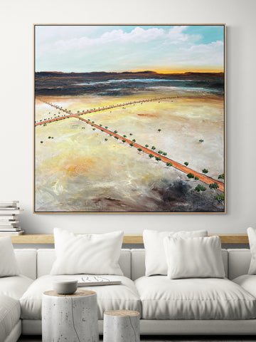 Rippling's Of Summers Past by Australian artist Tania Chanter. Acrylic on canvas, 120x120cm