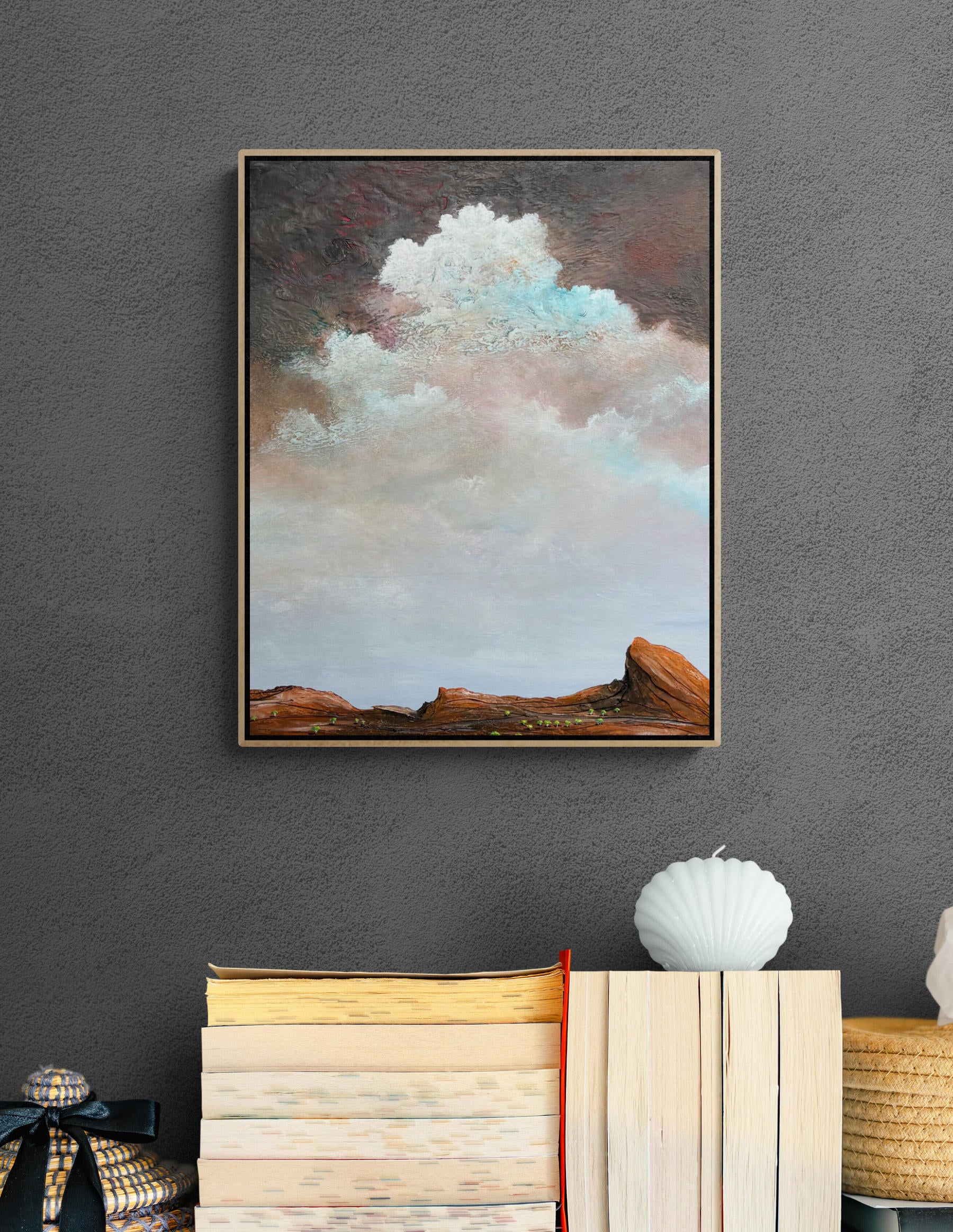 Sky Remembered by Australian Artist Tania Chanter, 40x50cm, original, abstract landscape, acrylic on canvas.
