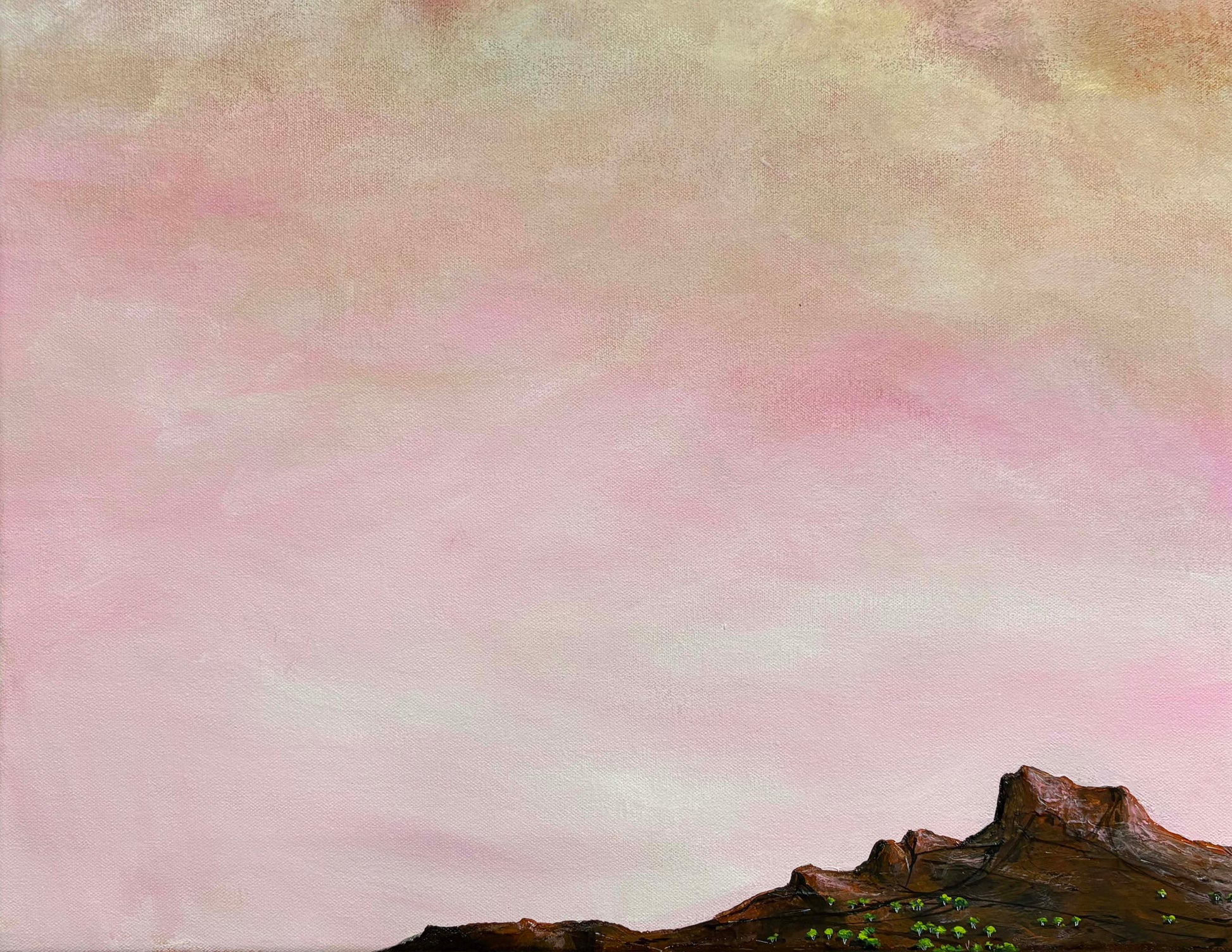 Soft Hours by Australian artist Tania Chanter, 45x60cm, original, acrylic on canvas. textured abstract cloudscape.