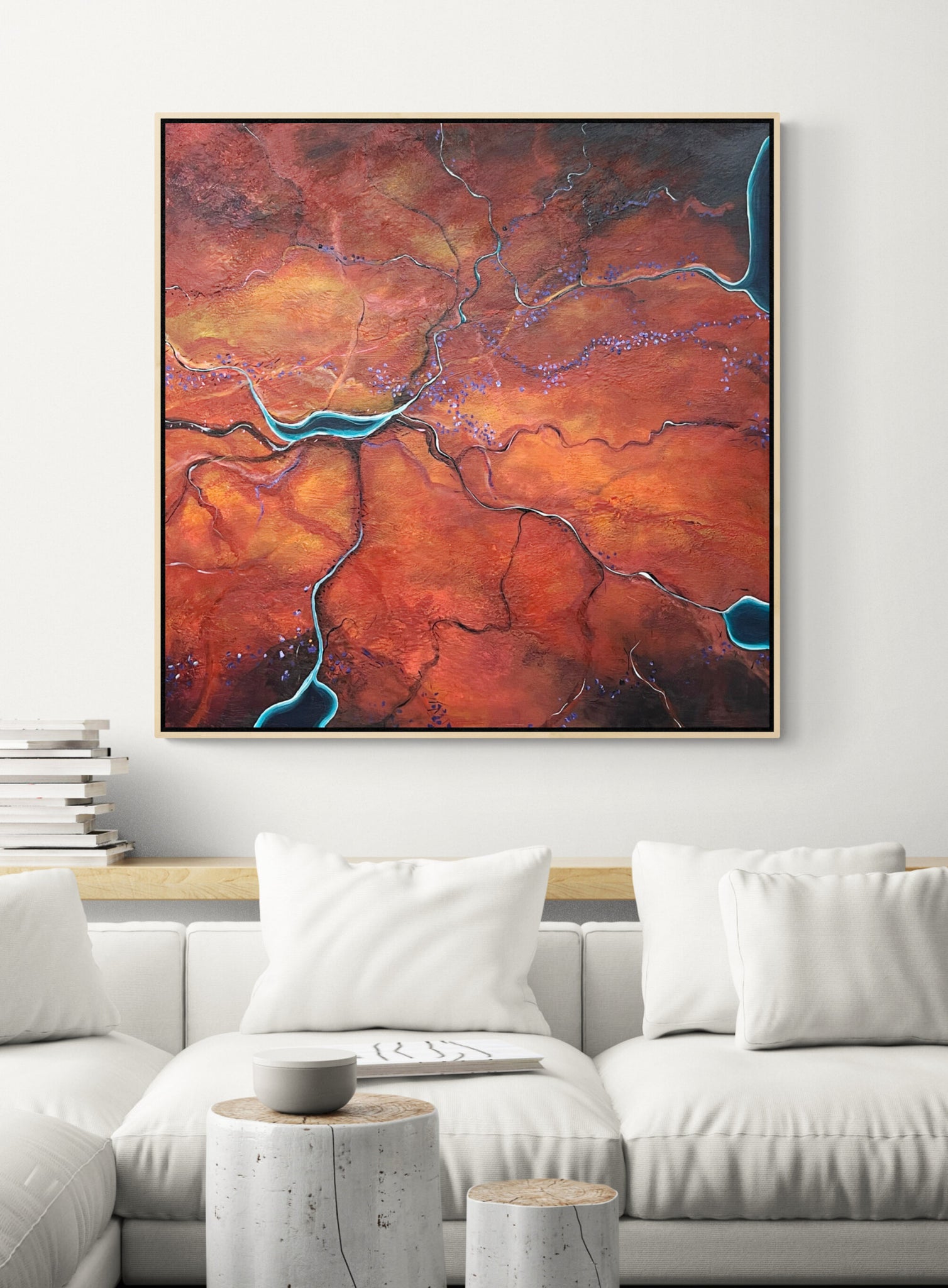 Song Of The Red Earth (91x91cm)