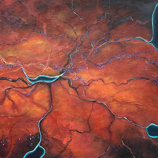 Song Of The Red Earth (91x91cm)