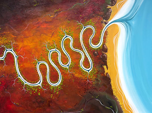 Songlines Of Silt And Sky (122x91cm)