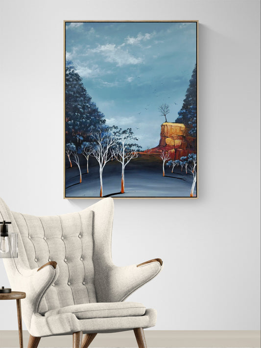 Strength In Solitude original abstract Australian landscape painting by Tania Chanter
