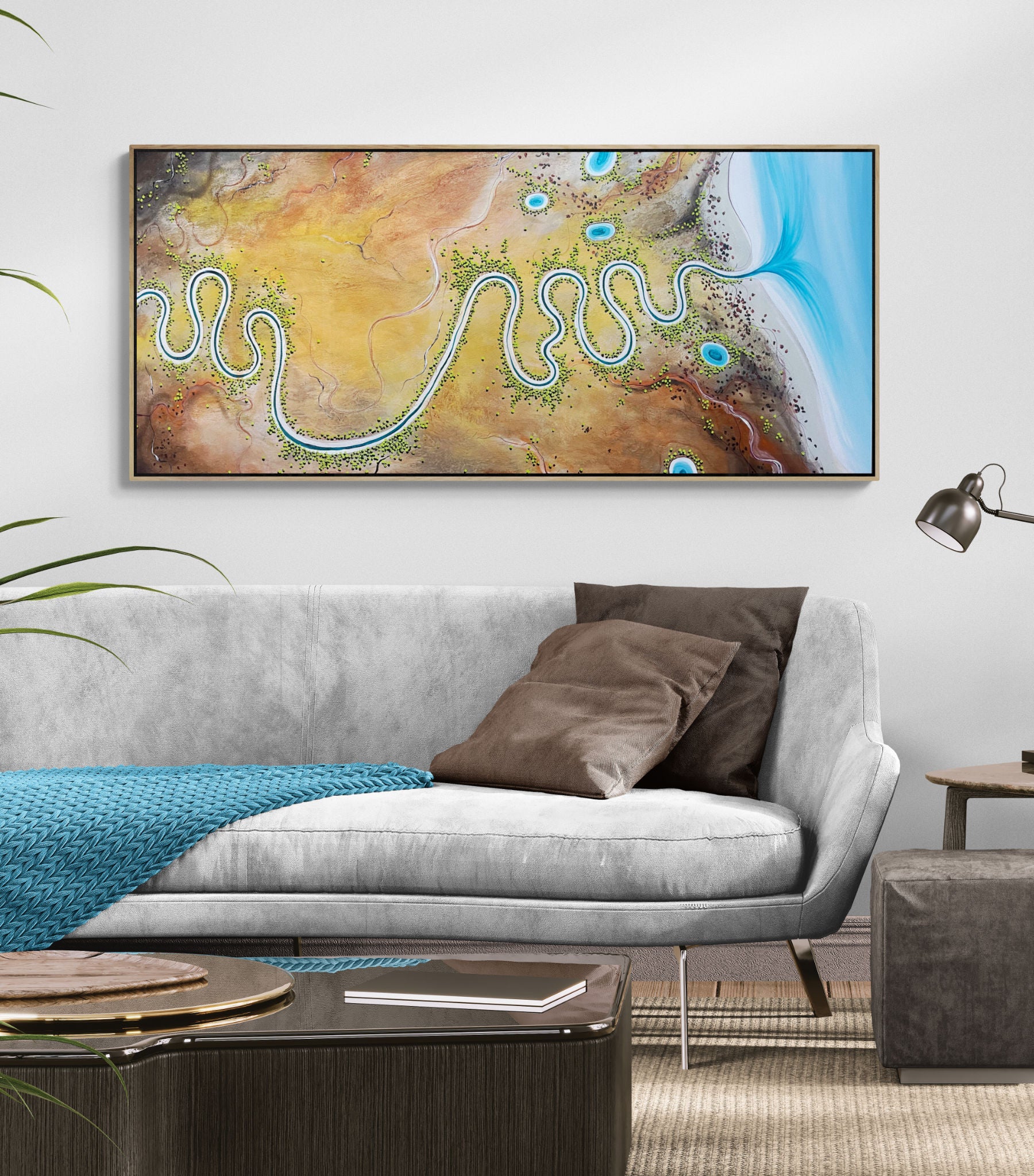 Tania Chanter Sunlines and Furrows - Original painting - Acrylic on canvas