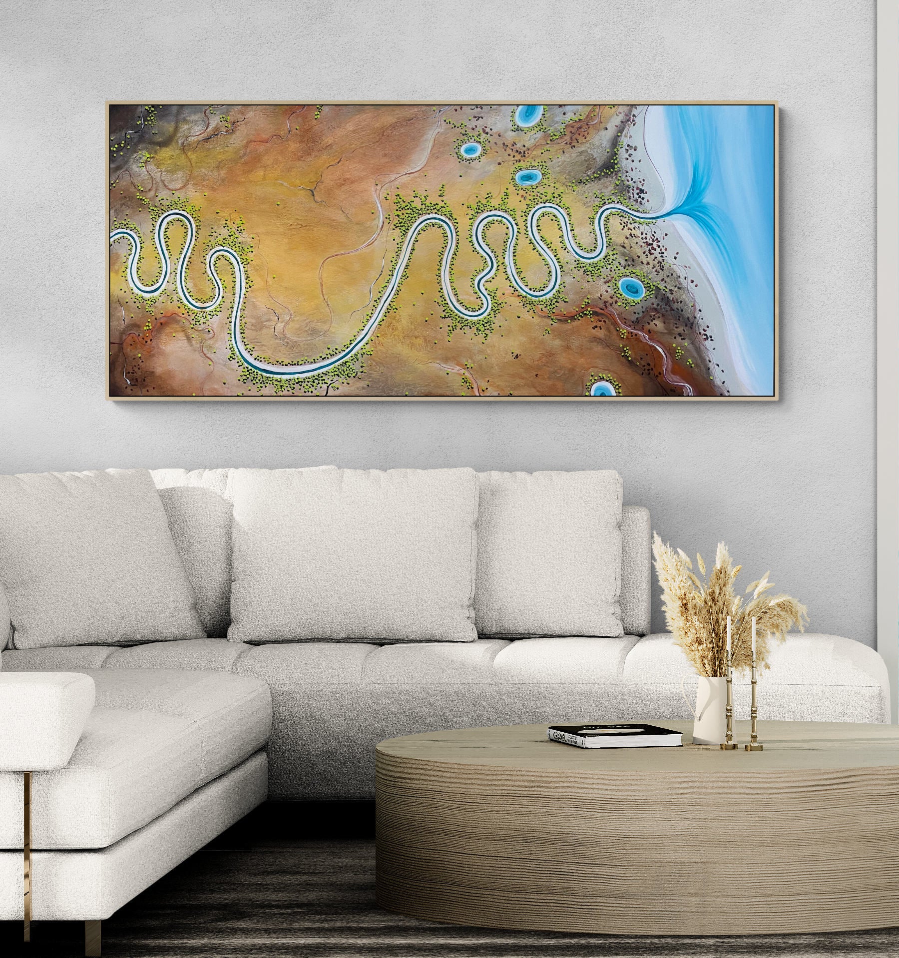 Tania Chanter Sunlines and Furrows - Original painting - Acrylic on canvas