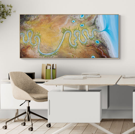 Tania Chanter Sunlines and Furrows - Original painting - Acrylic on canvas