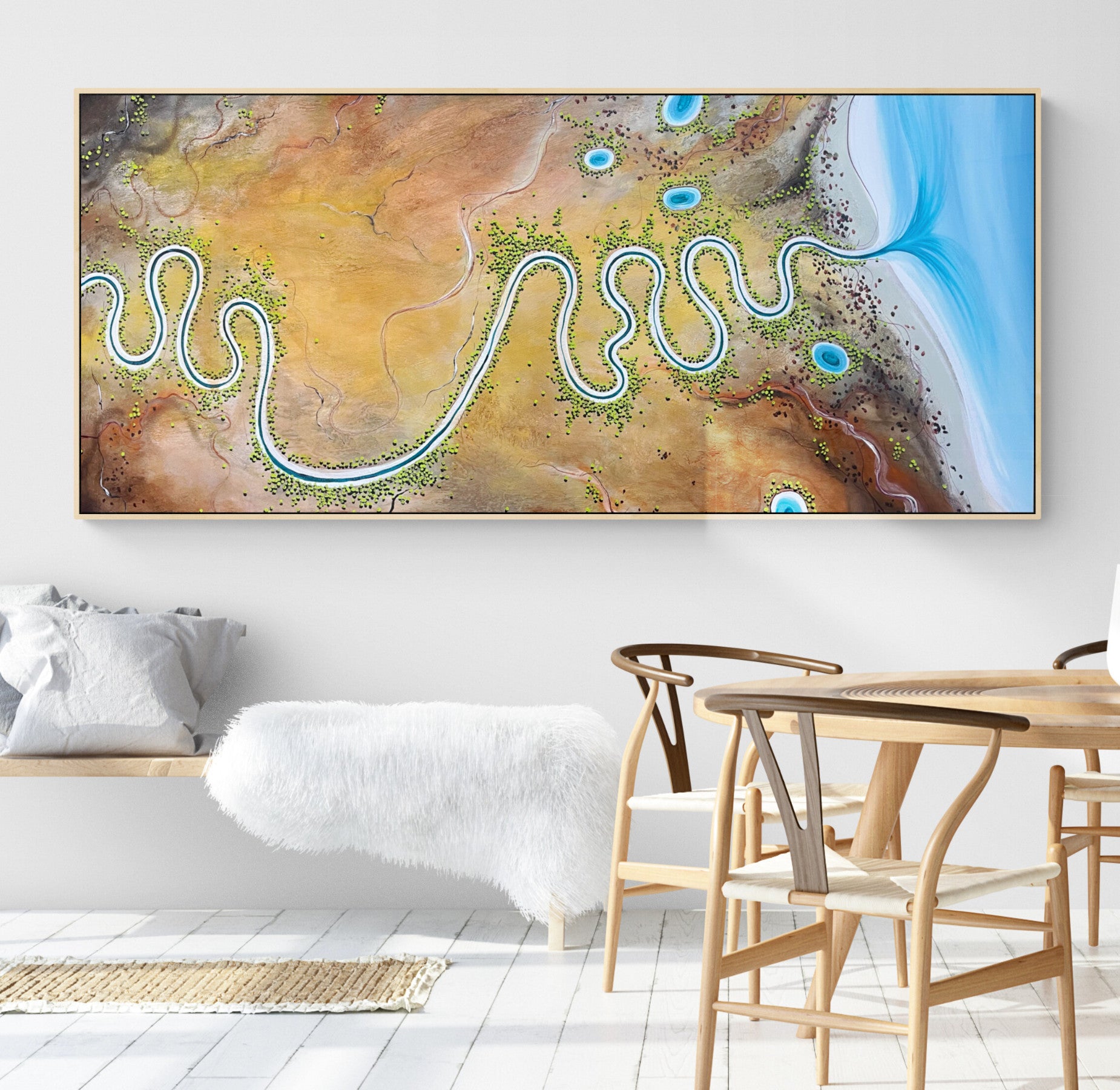 Tania Chanter Sunlines and Furrows - Original painting - Acrylic on canvas