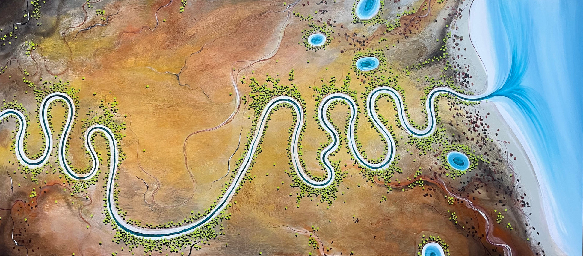 Tania Chanter Sunlines and Furrows - Original painting - Acrylic on canvas