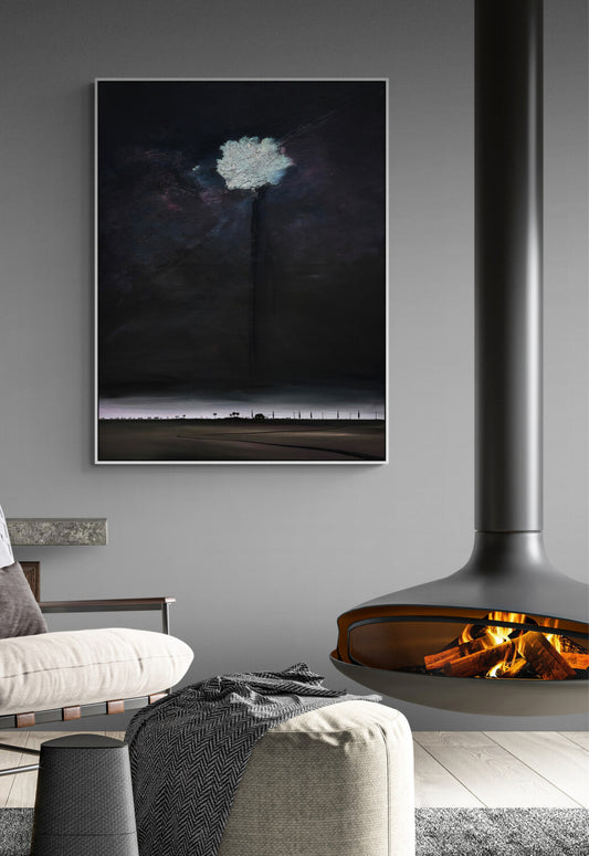 The Cloud That Carried My Heart By Tania Chanter, original, acrylic on canvas, 90x120cm.