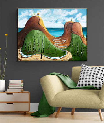 The Hill Behind The Flags (120x90cm)