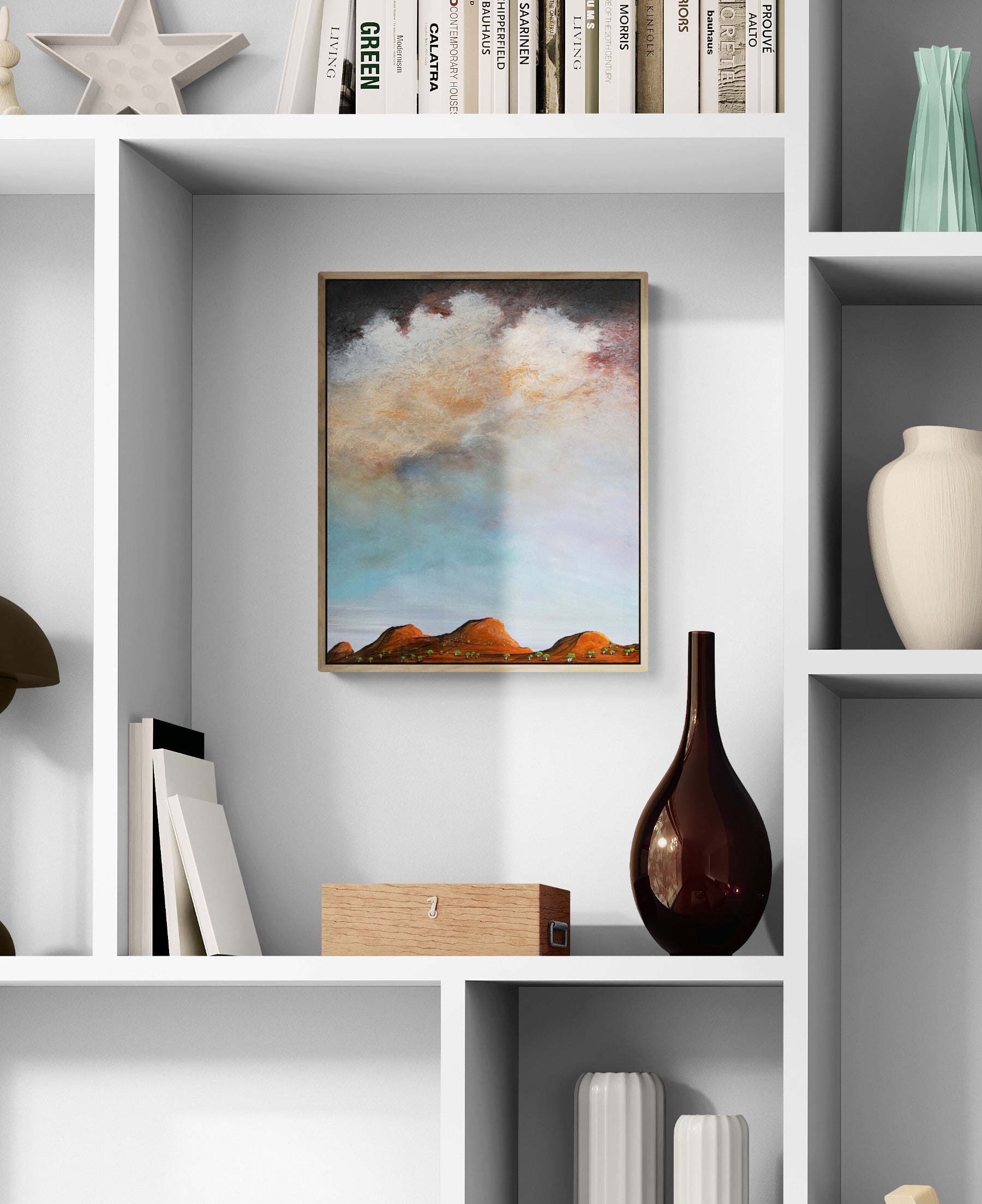 The Kiss Of Summer by Australian artist Tania Chanter, original, acrylic on canvas, 40x50cm, textured abstract landscape.