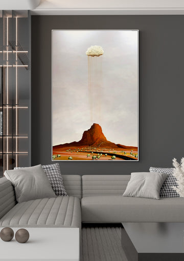 The Lonely Cry by Australian artist Tania Chanter, textured abstract landscape, 120x180cm.