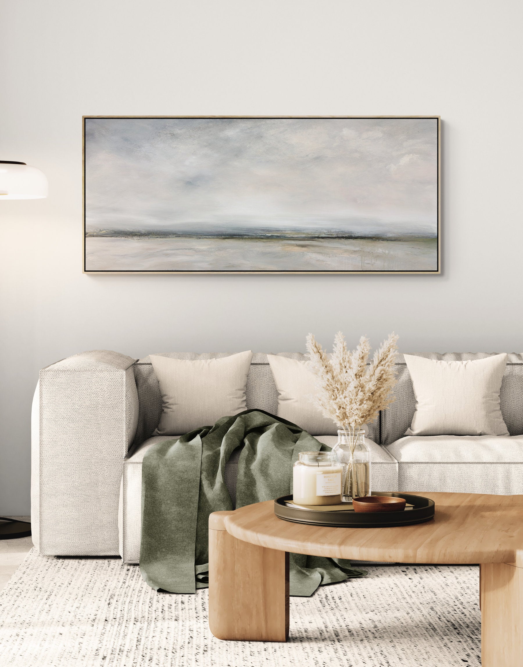 The Mist Between Us by Australian artist Tania Chanter, original, acrylic on canvas, 160x70cm, impressionist abstract landscape painting.