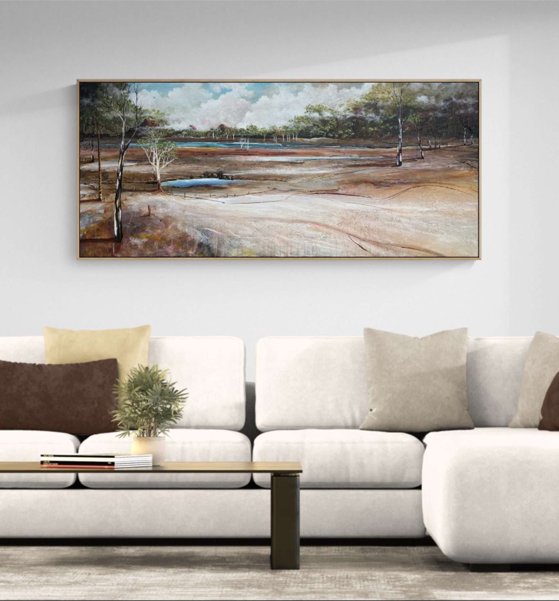 The Places We Carry Within by Australian artist Tania Chanter, acrylic on canvas, 160x70cm, textured, Australian  abstract landscape. 