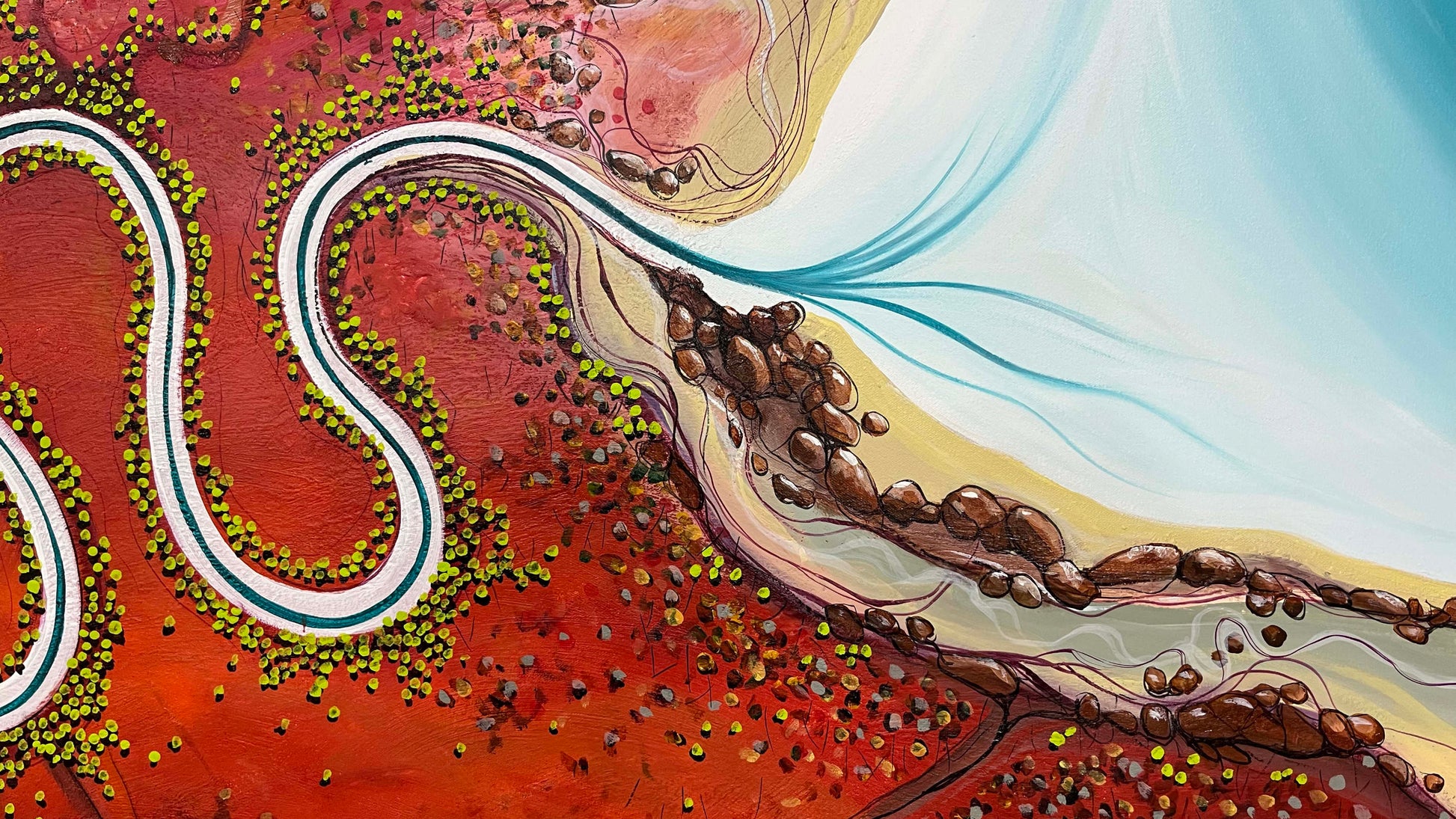 Tania Chanter - The Quiet Unfolding (detail)- Original painting - Acrylic on canvas 