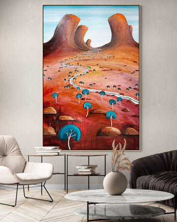 Tania Chanter Original Art - The Secret Valley acrylic on canvas 120x180cm