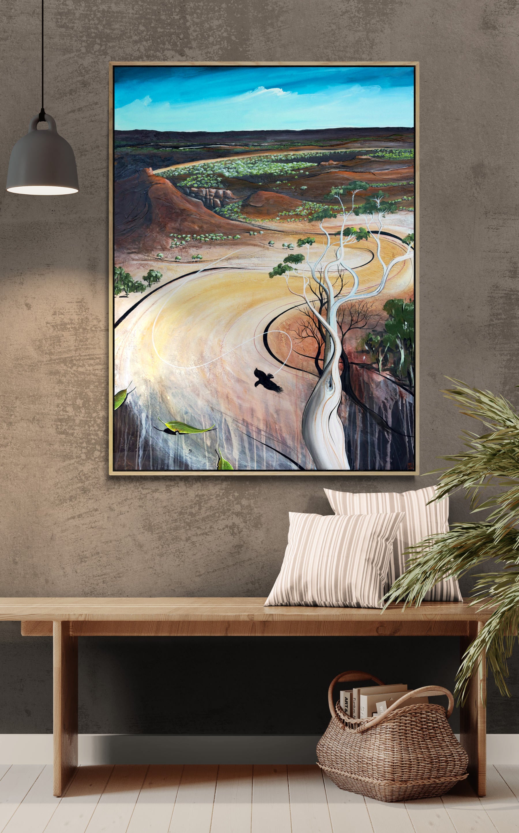 Three Forgotten Memories by Australian artist Tania Chanter, original, one-off, acrylic on canvas, 90x120cm textured abstract landscape. 