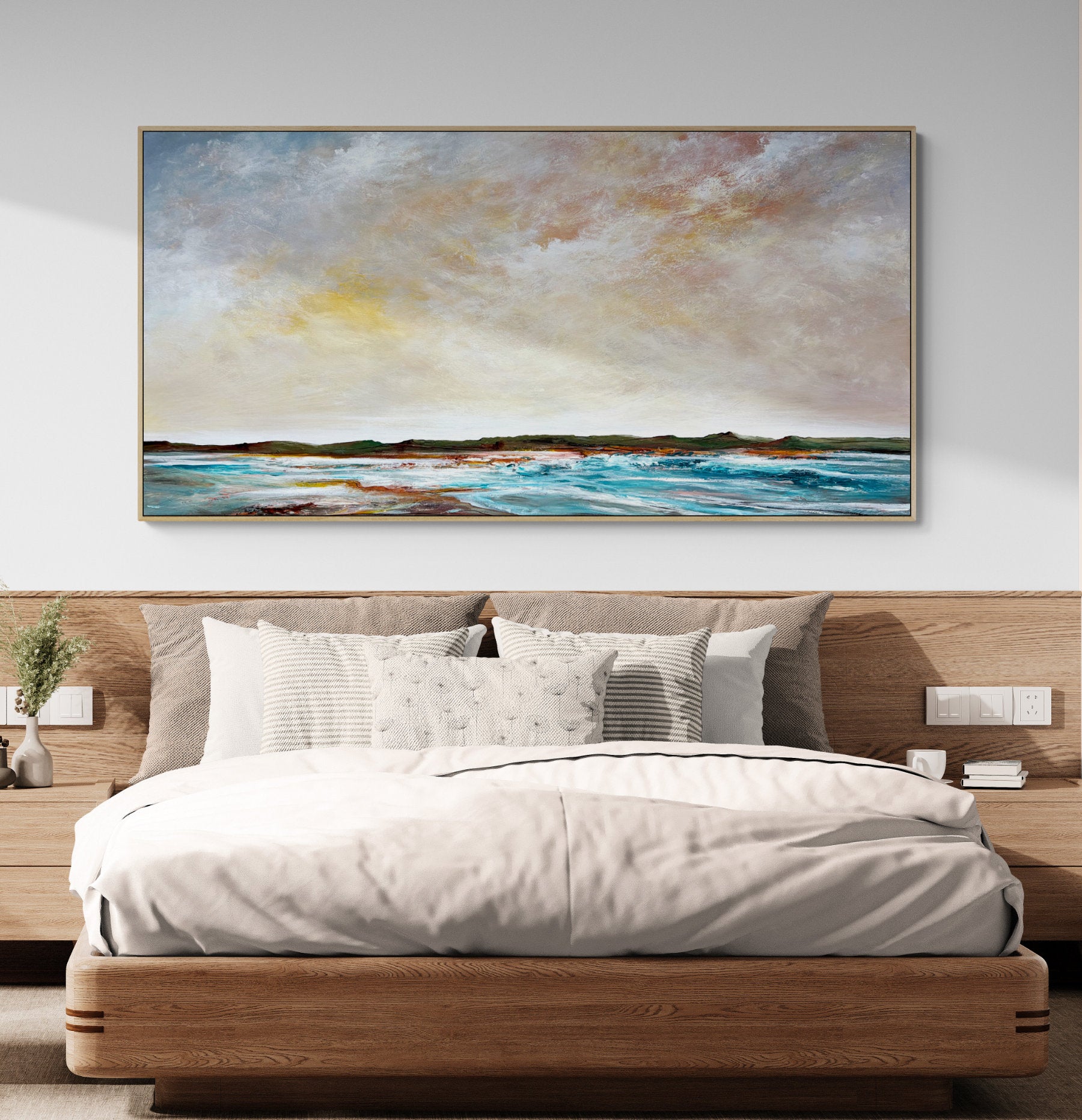 Under A Twilight Sky by Australian artist Tania Chanter, 180x90cm, original, textured acrylic on canvas. 