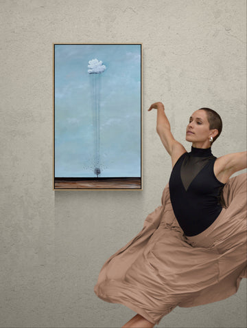 Where Dreams Take Flight original, acrylic on canvas, 60x100cm, Australian artist Tania Chanter. 