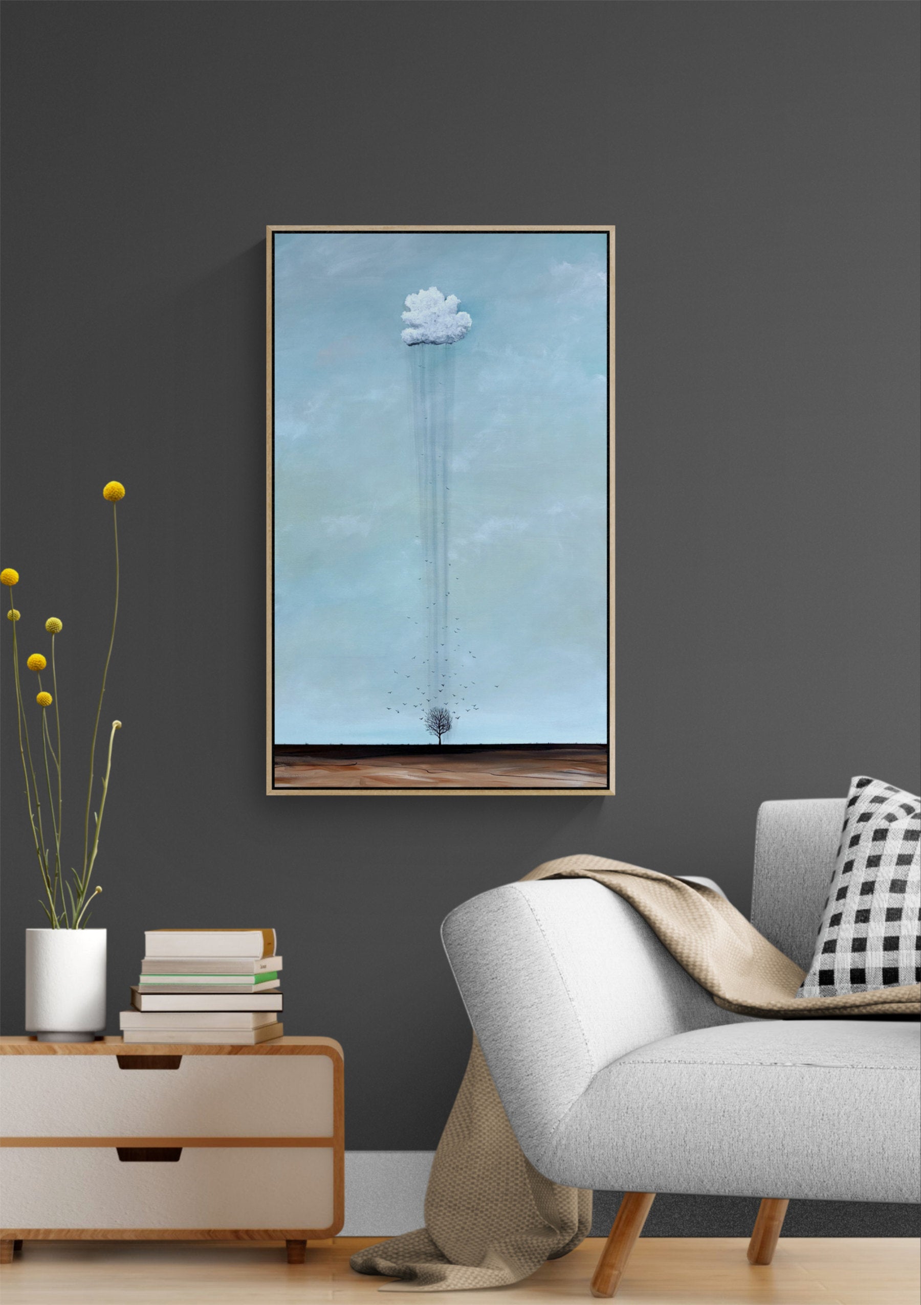 Where Dreams Take Flight original, acrylic on canvas, 60x100cm, Australian artist Tania Chanter. 