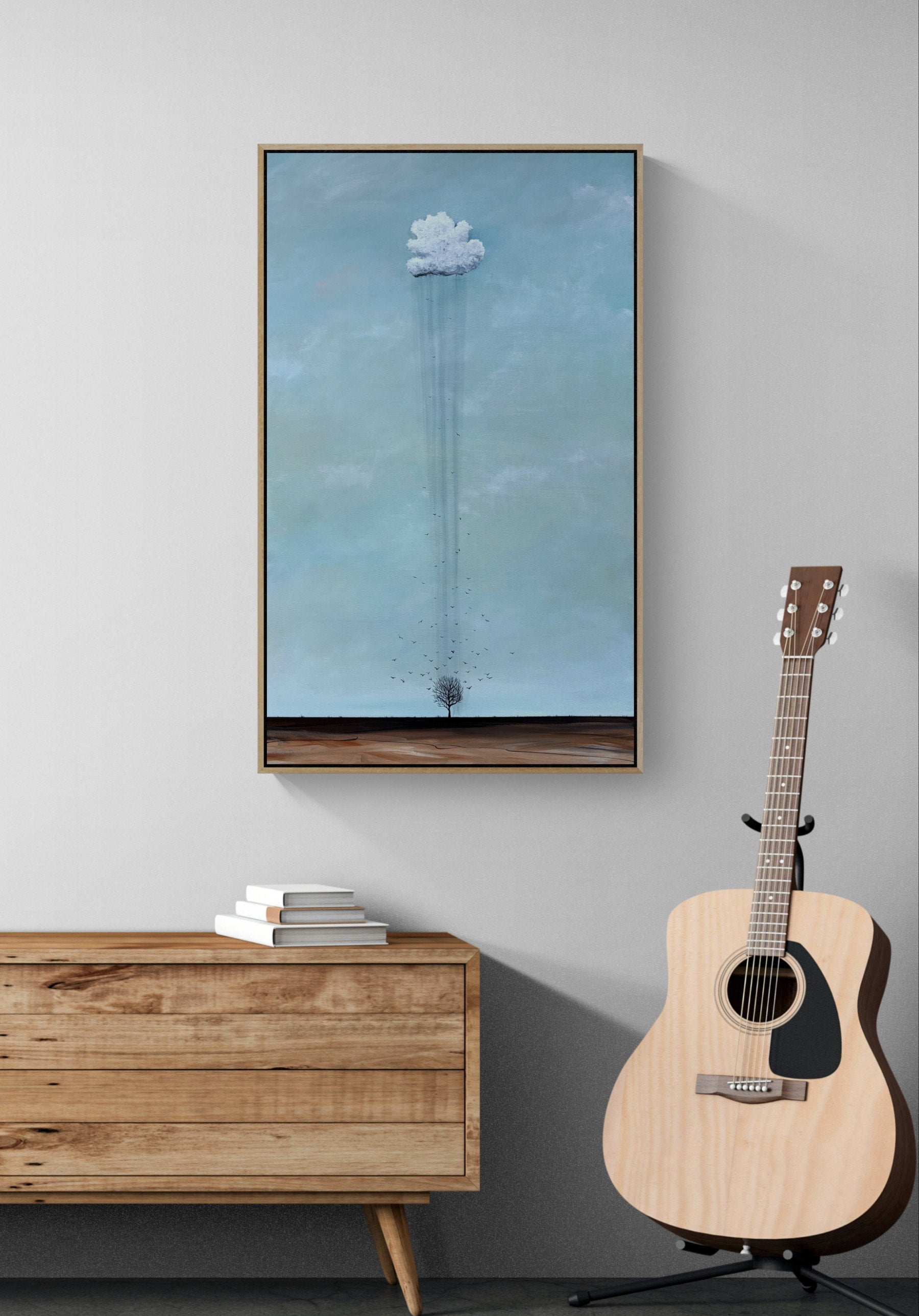 Where Dreams Take Flight original, acrylic on canvas, 60x100cm, Australian artist Tania Chanter. 