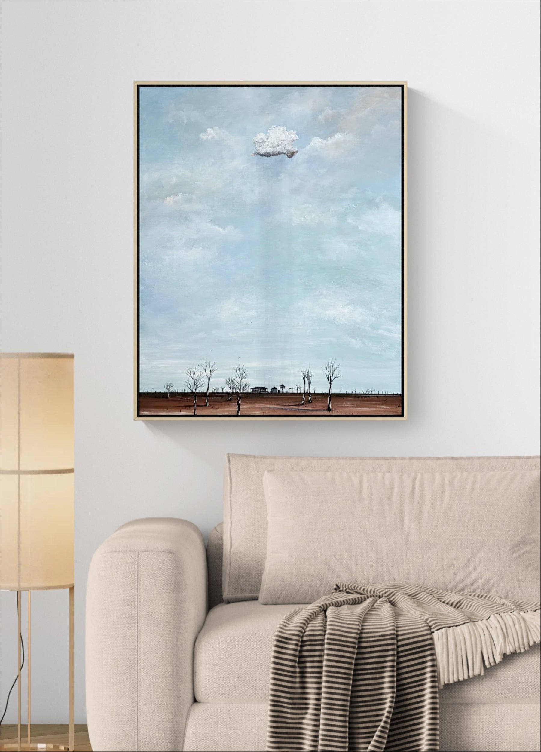 Where Dry Hearts Dream by Australian artist Tania Chanter, acrylic on canvas, 80x100cm, original one-off, textured abstract landscape.