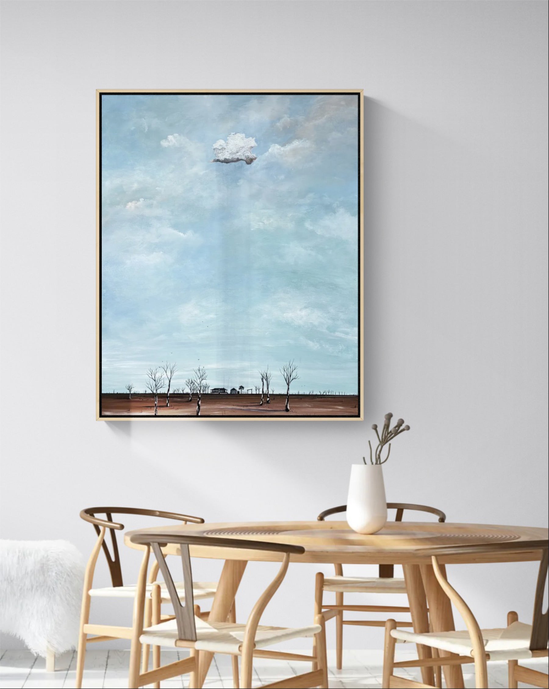 Where Dry Hearts Dream by Australian artist Tania Chanter, acrylic on canvas, 80x100cm, original one-off, textured abstract landscape.