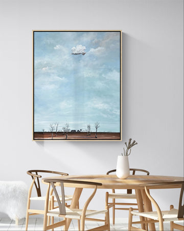 Where Dry Hearts Dream by Australian artist Tania Chanter, acrylic on canvas, 80x100cm, original one-off, textured abstract landscape.
