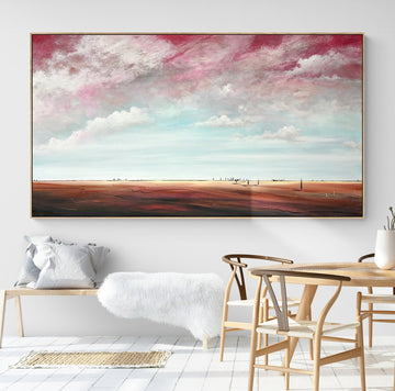 Where Silence Settles by Australian artist Tania Chanter, original piece 180x100cm, acrylic on canvas. 