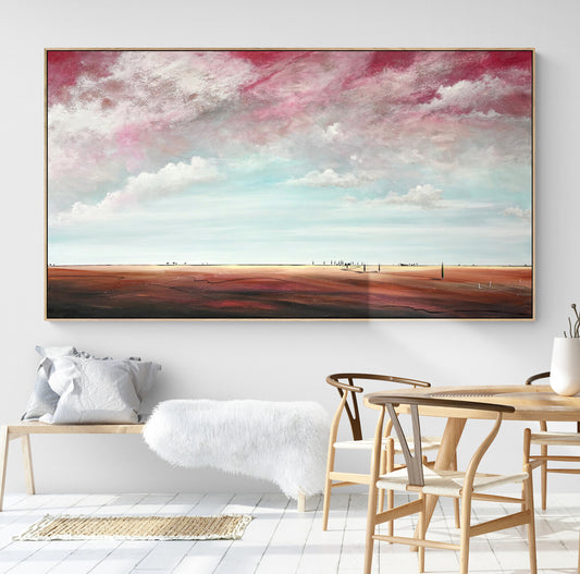 Where Silence Settles by Australian artist Tania Chanter, original piece 180x100cm, acrylic on canvas. 
