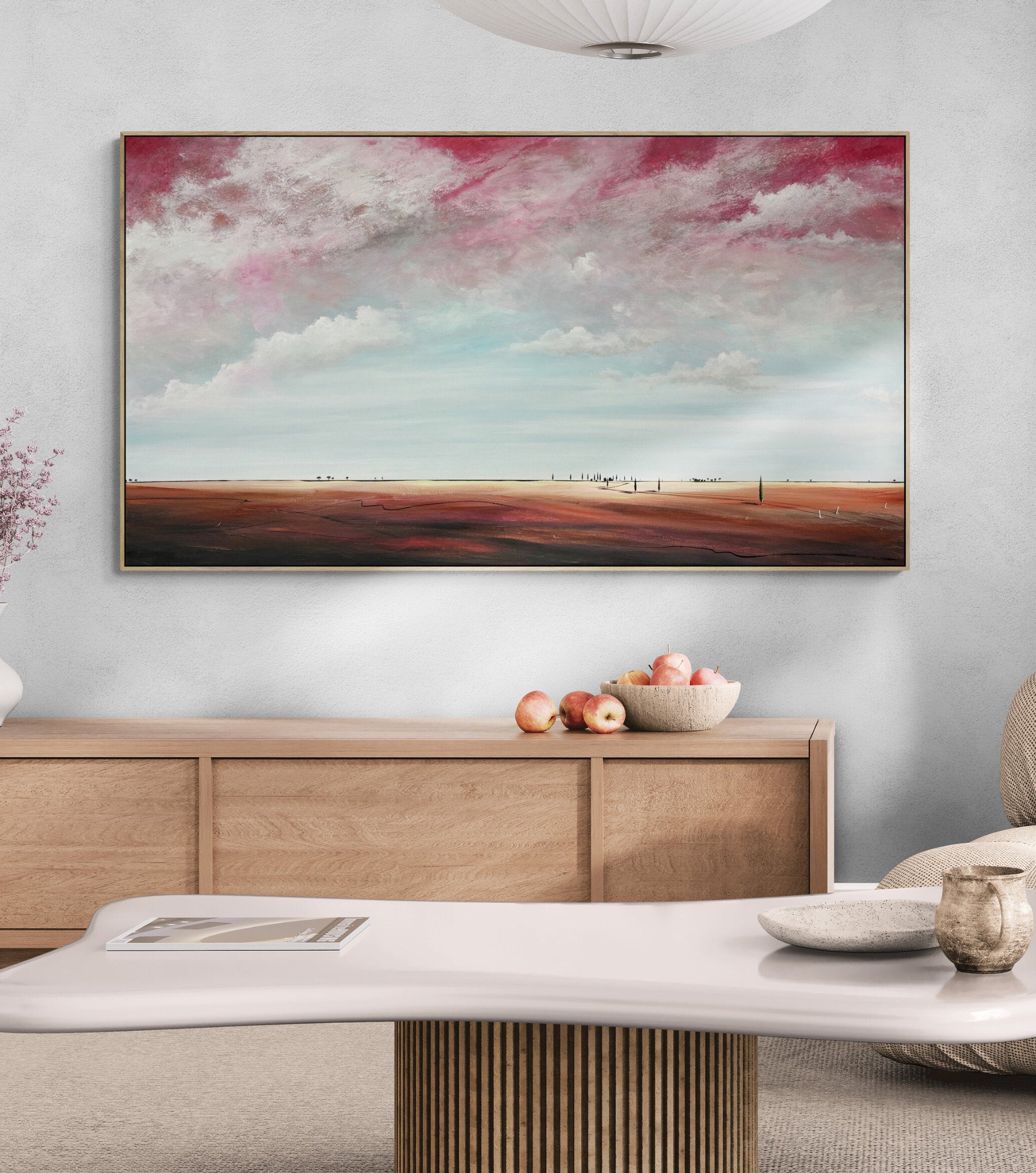 Where Silence Settles by Australian artist Tania Chanter, original piece 180x100cm, acrylic on canvas. 