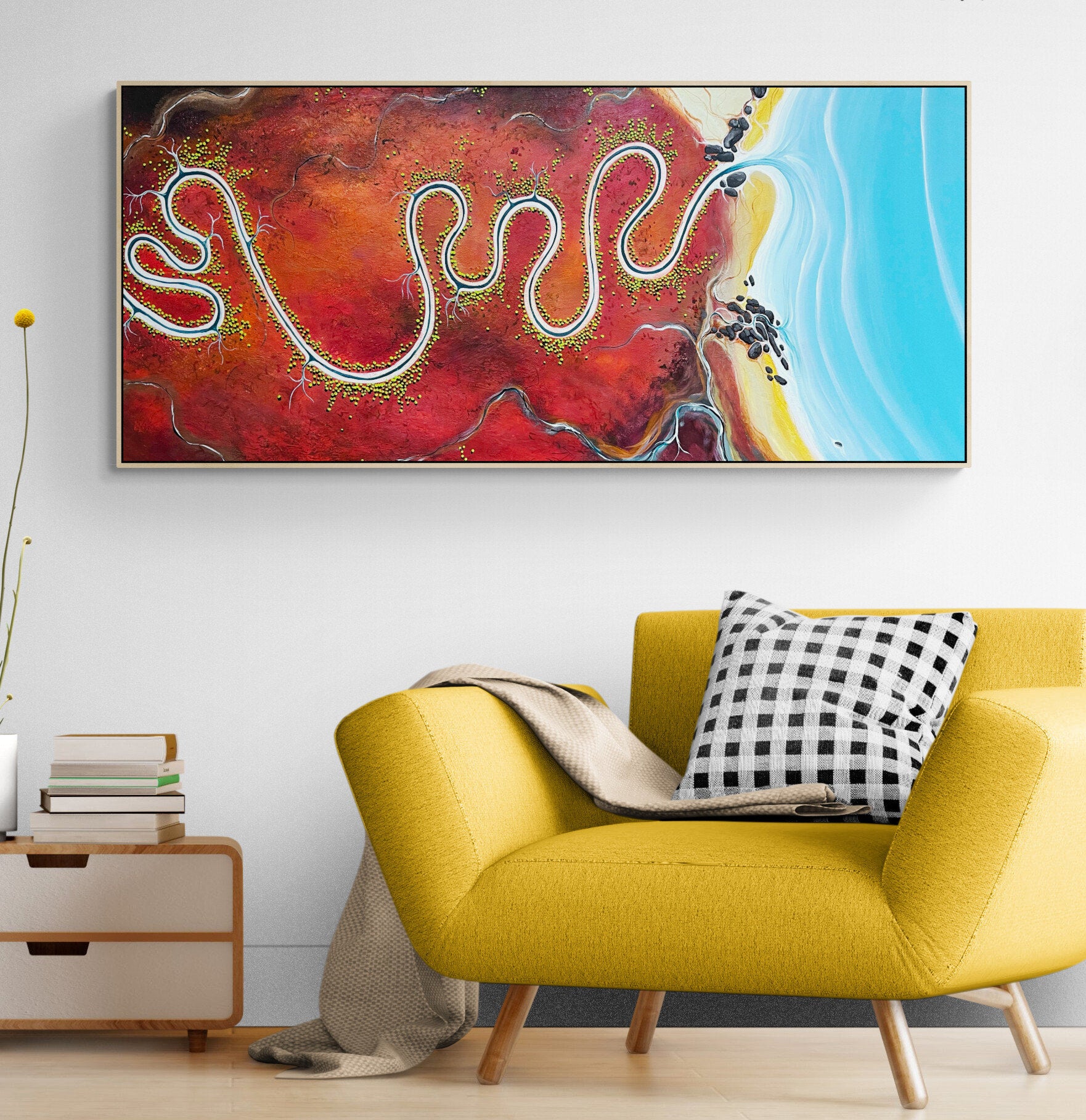 Where The Heart Meets The Water, by Australian artist Tania Chanter, acrylic on canvas, 160x70cm