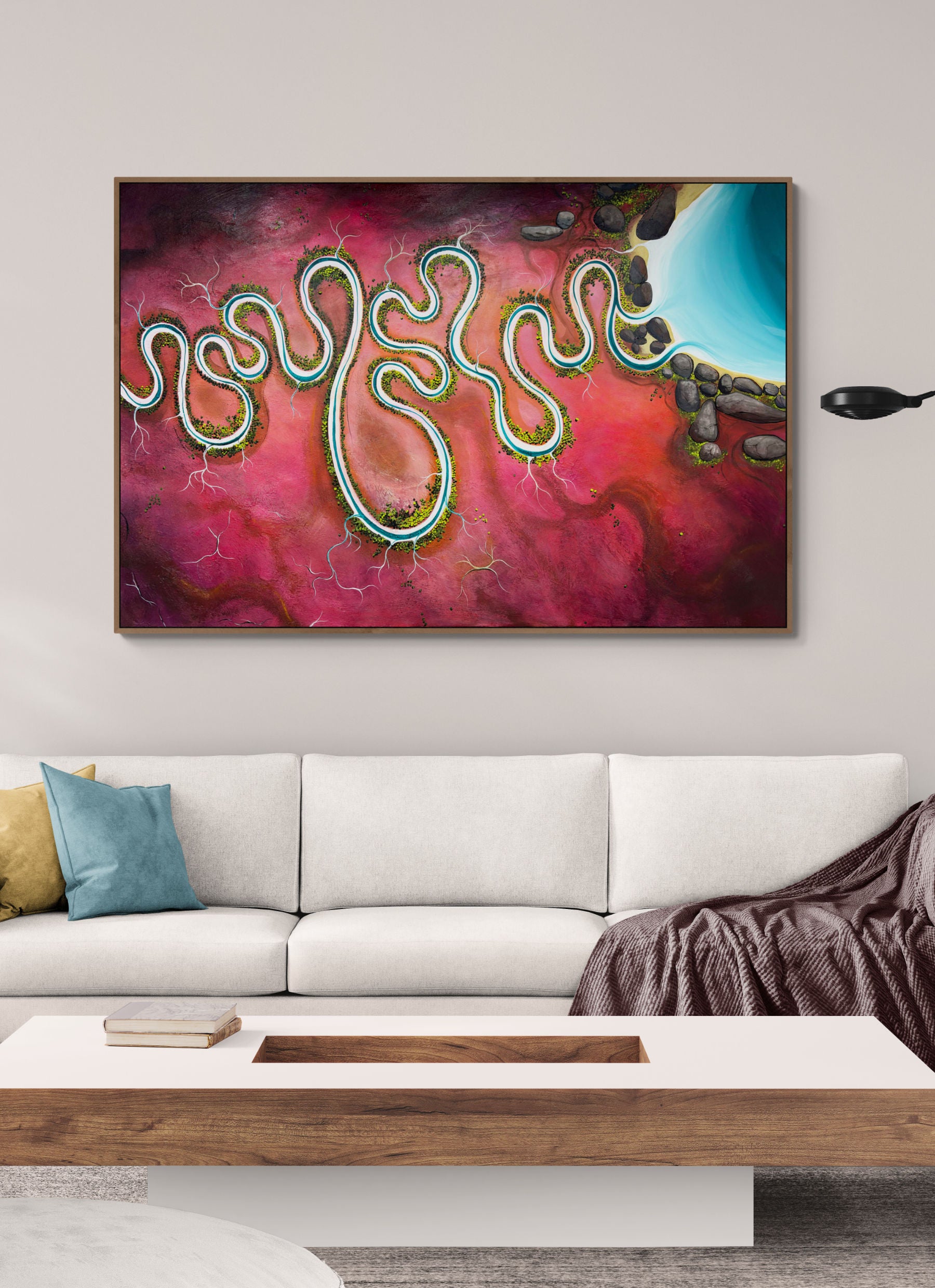 Where Time Moves Slowly by Australian artist Tania Chanter, 180x120cm, original, one of a  kind, acrylic on canvas, textured abstract aerial landscape. 