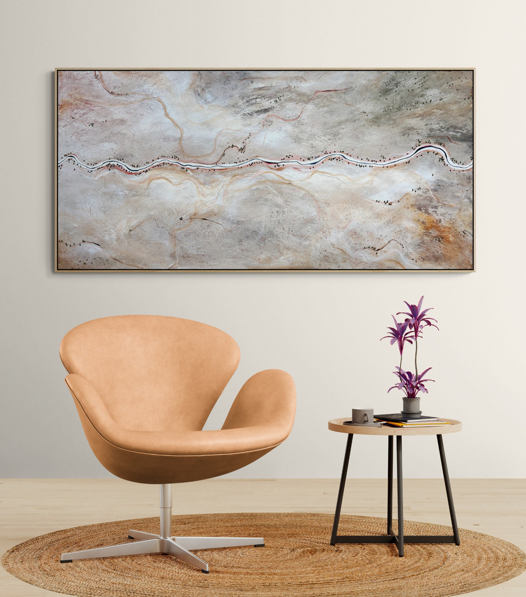 Where Tomorrow Starts by Australian artist Tania Chanter, textured, 180x90cm, abstract aerial landscape. Acrylic on canvas.