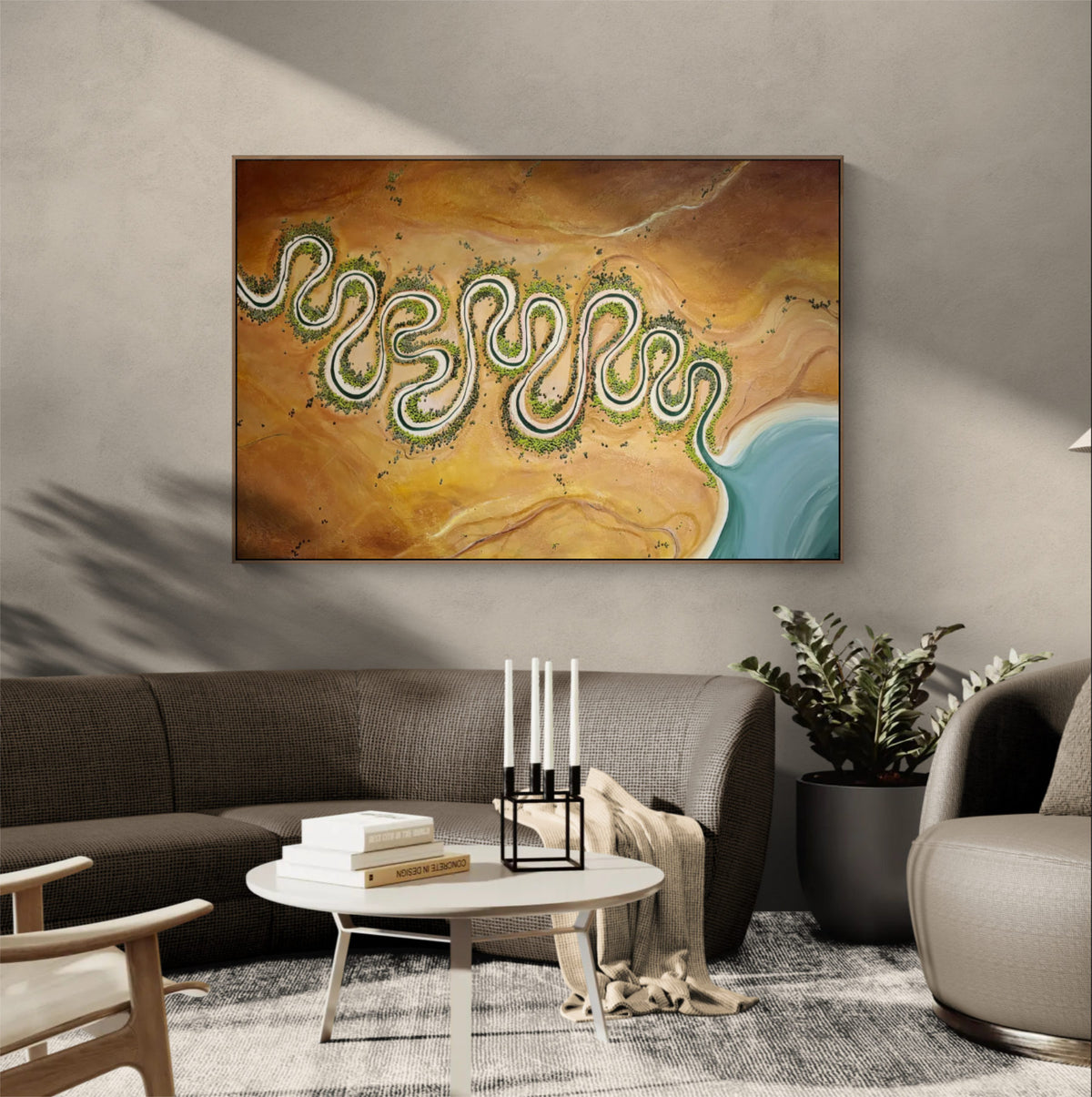 Where The Heart Wanders by Australian artist Tania Chanter, 180x120cm, modern contemporary, textured abstract aerial landscape, original, one-off, acrylic on canvas.