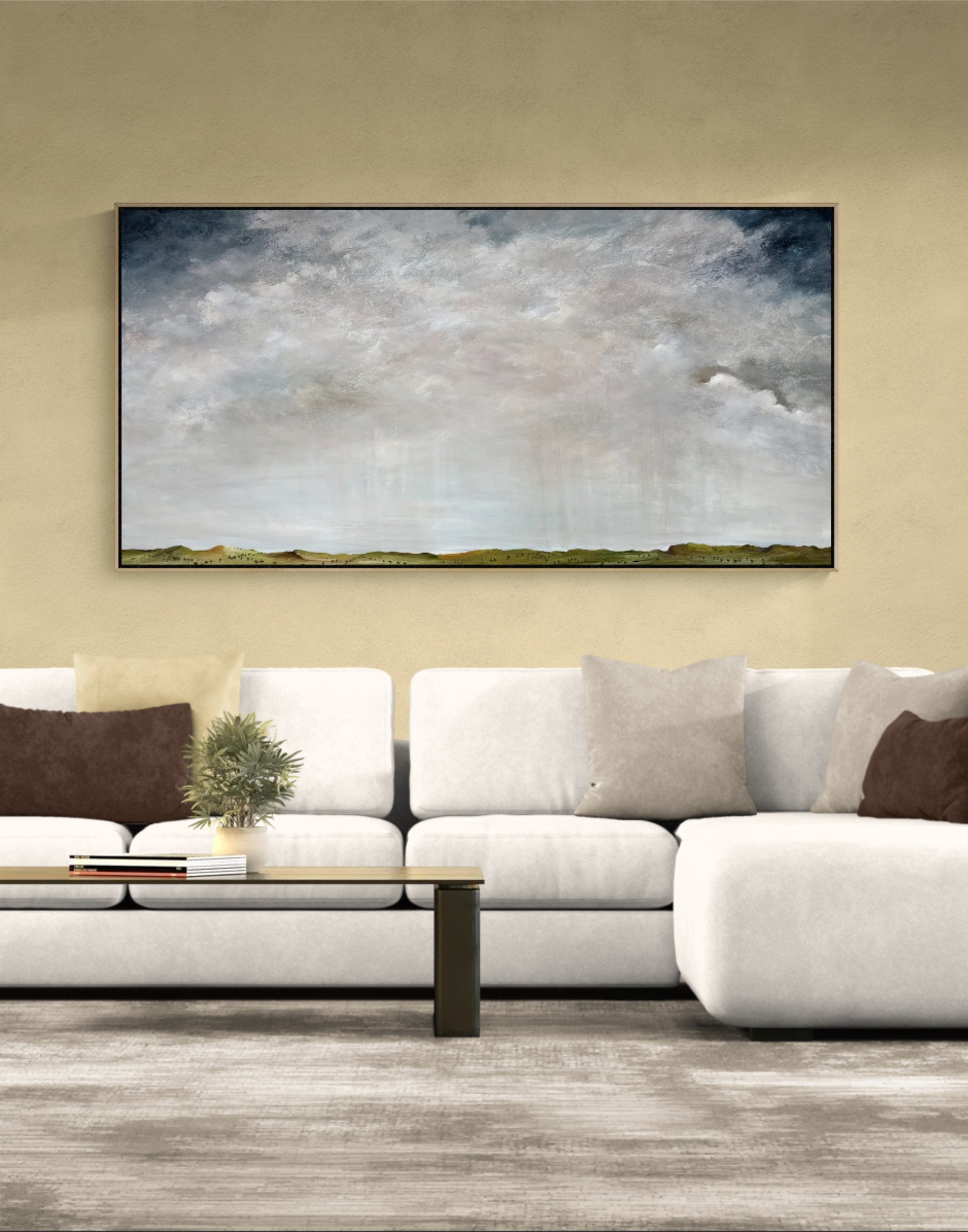 Whispers Across the Land abstract landscape painting by Tania Chanter